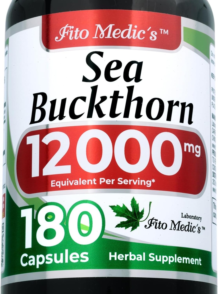 Lab | have Buckthorn | 180 kapslar | 12000 mg | Omega 7 havet Buckthorn | seabuckthorn Supplement | Omega 7 Supplement | Ultra hög Absorption.