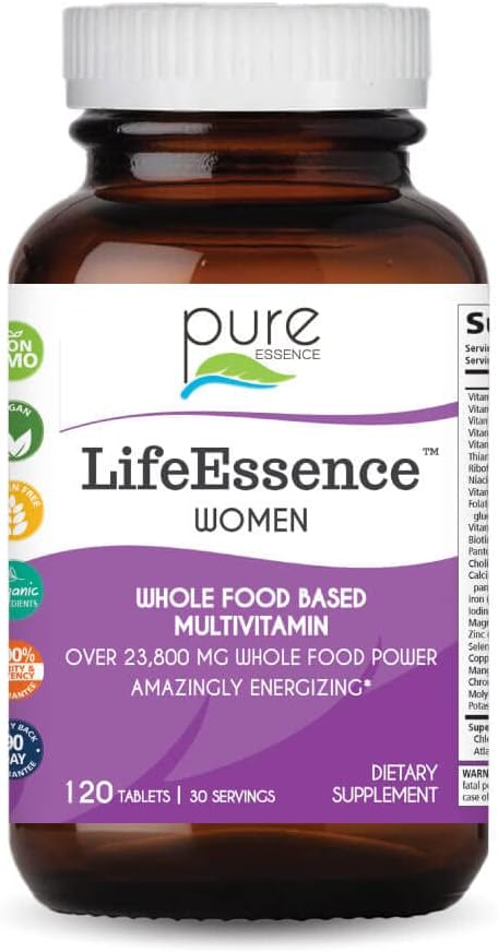PURE ESSENCE LABS LifeEssence Sieviešu formula - pasaulē visvairāk enerģisks Multiple - galvenais Multiple - 120 tabletes