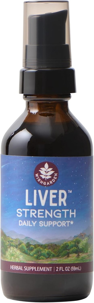 Záhradné byliny Pečeň Sila Tonikum - Rastlinné na báze bylinná pečeň podpora doplnok s Burdock, púpava Root & Yellow Dock Root, podporuje pečeň čistí Detox a opravy, zdravá funkcia pečene, 2oz