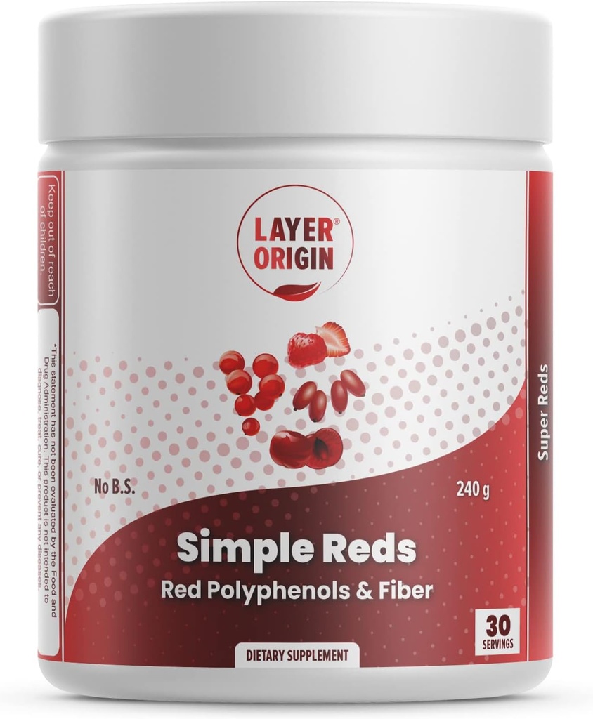 Layer Origin Simple Reds - אורגני Red Polyphenols אבקת פירות