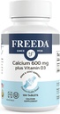Calci de TedDA 600 mg amb vitamina D3 400 iUBILES Bone  1999- 2002 Kosher, Guten-Free, Easy- Swllow Coatts per a Dones i homes (100 Ct)