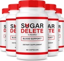 NutraRize (5 Pack) Sugar Delete Capsules, Dukungan Resmi Formula untuk Seluruh Kesehatan, Pil Sugar Delete untuk Mempertahankan Levels Stabil Sehat, Premium SugarDelete Pastilla Review (300 Kapsul)