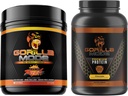 Gorilla Mind Pre Workout (Orange Rush) + Premium Whey Protein (Chocolate) - Comprehensive Stack for Fueling Maximum Results