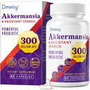 Akkermansia Supplement - 300 Billion AFU Akkermansia Muciniphila, Akkermansia Probiotic for Women & Men, for Boost , Digestive, Gut, Immunity, Enhances Gut Lining Function & Intestinal Walls, 60 Count