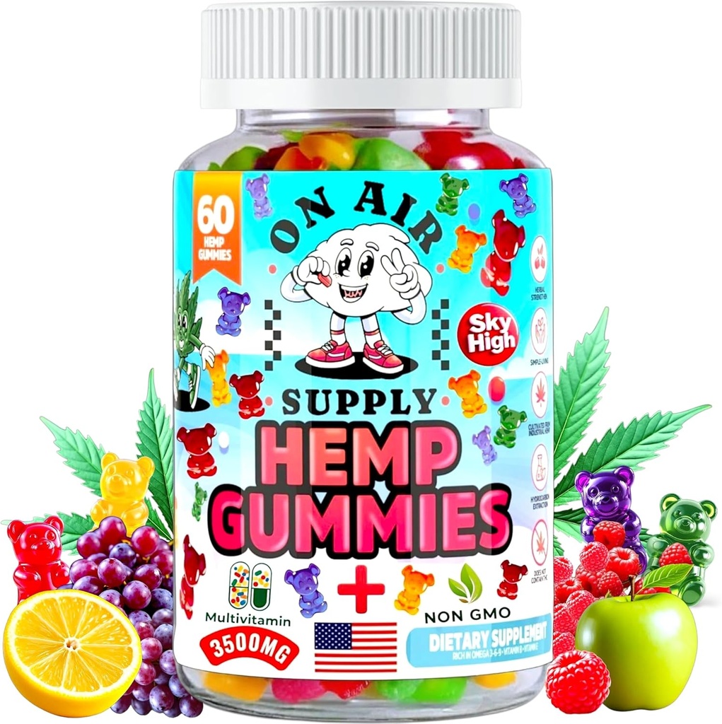 Cânepă Gummes - extra Potență - 3500MG pentru durere și stres ajutor, amestec aroma de gume naturale de ulei Hemp. Extract pentru somn, anxietate, calm și sprijin comun 