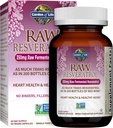 Garden of Life Heart Resveratrolo Supplemento - Potente supporto antiossidante con 350mg Raw Fermented Trans-Resveratrol Plus Probiotici e enzimi per la salute del cuore e l'invecchiamento sano, 60 capsule vegane