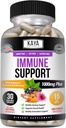 Kaya Naturals Elderberry Immune Support | Vitamine con Zinco e Vitamina C per Adulti, Probiotici & Turmeric 1000mg Sistema immunitario Booster Sambucus Capsule - 30 Conte