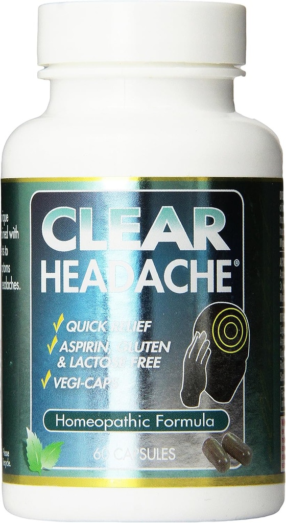 Clear Products Homeopathic Formula, Headache, 60 count