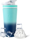 Ice Shaker isolert rustfritt stål Shaker flaske | 26oz, marine / mint | kaldt i 30 + timer | Isolert kopp med Twist-on Agitator | Odor-fri flaske for proteinshake, vann, smoothies, cocktails