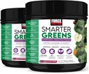 Behartu-faktorea Smarter Greens Superfoods Powder digestioa, osasuna, Bloating, Greens Powder Probiotikoak, Prebiotikoak, Enzymes Digestiveak, &Adaptogens, Pomegranate Berry, 60 zerbitzatu