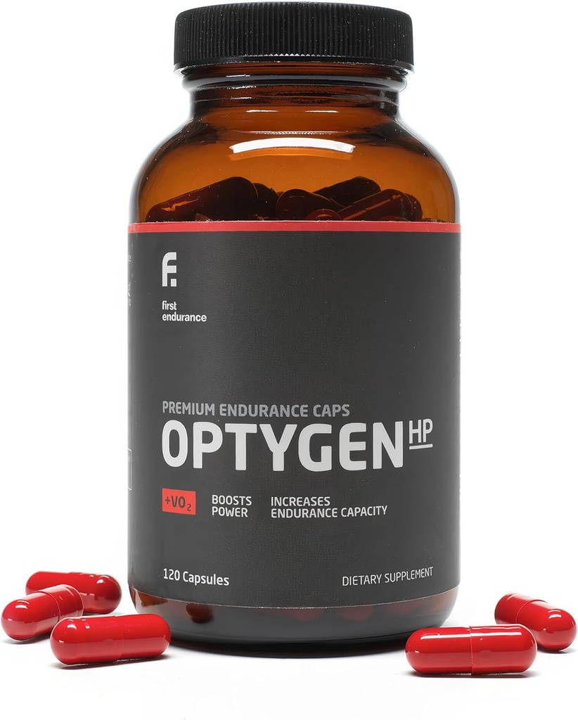 First Endurance OptygenHP - Premium Endurance Supplement | Boost Power | Errendimendua eta iraupena handitzea | Oxigenoaren erabilera hobetu | 120 kapsulak