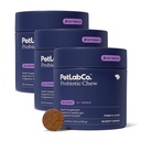 PetLab Co. Probiotic Chews for Dogs, 30 Soft Chews, 3-Pack | 8-strain probiotic blend with prebiotics to support digestive health, skin and seasonal allergy support