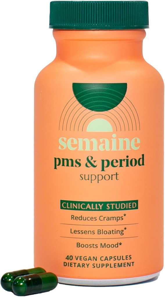 PMS & Relief Periode - Menstrual Rimps Relief: Tidak ada lagi Periode Kram, Mood Swings, atau Bloating. PMS Suplemen untuk Happy Hormon dan Peninggalan Periode. (Cacah 40)