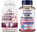 Happy Formula Natural Formula Relief Supplement + Dr. Formulated Raw Probiootikumid Naistele 100 Miljardid CFU-d