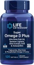 Extensión da vida Super Omega-3 Plus EPA/DHA Fish Oil, Sesame Lignans, Olive Extract, Krill & Astaxanthin - Heart, Brain & Joint Health Support - Gluten-Free, Non-GMO - 120 Softgels