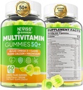 Multivitamin עבור גברים 50 + פלוס, סוכר חינם Men Multivitamins חניכיים w / Omega 3, Coq10, D3k2, Calcium, מגנזיום, Zinc, ויטמינים A, C & E, Mens ויטמינים עבור HeRt, Antioxidant, Brain, Bone, 60cts