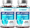 EVYOUNG Melatonin Gummies, Sleep תמיכה למבוגרים,1000 mcg Melatonin 120 חניכיים עד אספקת 60 יום, Supplement for Sleep