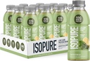 Isopure Zero Carb 32g Clear Protein Ready-to-Drink, Whey Protein Isolate, Green Çay, 12 Paket (Paket May Vary)
