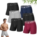 IGOLUMON Mens biancheria intima Boxer Borse 6 Pack Boxer traspirante per gli uomini Morbido biancheria intima Tagless Trunks con mosca