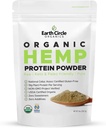 Earth Circle Organic Hemp Protein Toz, Gluten Pulsuz, Bitki əsaslı və Vegan Raw Protein Toz - Vint üçün Perfect, Meal dəyişdirilməsi Shakes, Pre-Workout və Post Workout (8oz, 1)