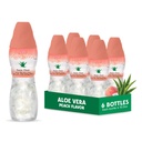Aloe vera Saft (Peach aromatisiert) mit größerem klobigen reinen Aloe-Pulver (6 Packungen) Pflanzensaft groß für die Hydratation und enthält große Aloe-Pulver. Es ist gesund für Erwachsene und Kinder