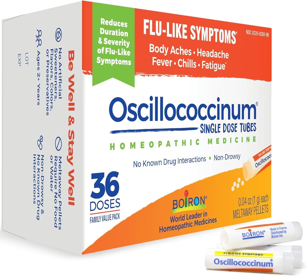 Boiron Oscillococcinum Homeopátiás gyógyszer flu- szerű tünetek, fehér, 36 gróf