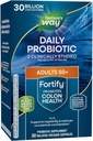 Nature’s Way Fortify 50+ Daily Probiotic for Men & Women, 30 Billion Live Cultures, Colon, Digestive, and Immune Health Support* Supplement, 30 Capsules