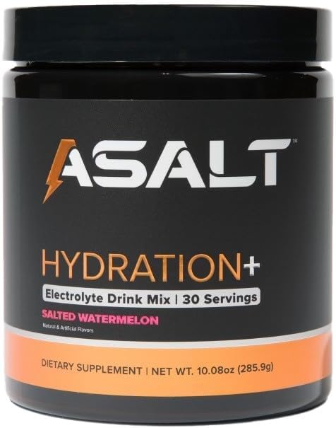 ASALT Hydration + Electrolyte Powder Drink Mix, 30 Serveringer, Sukker Gratis med Himalayan Pink Salt, Sink, Kreatin Monohydrat, og Taurin, Aktiv utvinning for sport og fitness, Keto og Paleo
