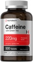 Horbäach Caffeine Pills 220mg with Green Tea | 500 Tablets | Vegetarian, Non-GMO & Gluten Free