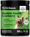 Bladder Health Cranberry Suplemento para cans - Apoio Kidney para cans, Cranberry & D-Mannose para a saúde do tracto urinario can, Urine & Bladder Support (Chicken)