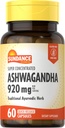 Sundance Ashwagandha 920mg + + 60 Capsules + 超级集中 + 传统 Ayurvedic herb → 非 GMO, Gluten 免费补充