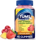 TUMS Plus Upset Žaludeční & Nausea Podpora, Dietní dodatek, Ginger Berry - 45 Počet