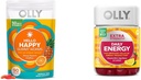 OLLY Hello Happy Gummy Worms, Mood Balance Support, Vitaminas D, Saffron, Suaugusiųjų Chawable papildas & Papildomas stiprumas Dienos energijos Gummy, Kofeinas Free, 1000µg Vitaminas B12, CoQ10, Goji Berry