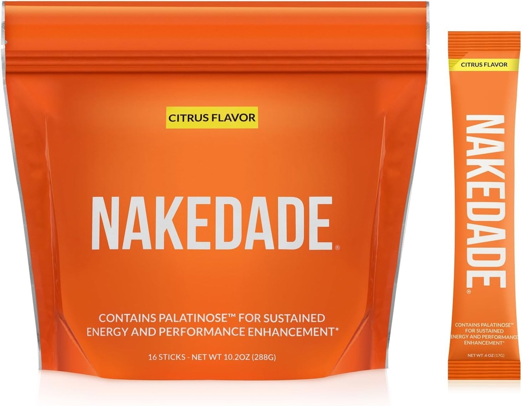 Nakedade Citrus – Performance Enhancing Sport Drink Powder – Electrolyte Powder – No GMOs või kunstlikud magusained, Gluteenivaba, Sojavaba, Piimavaba –