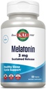 KAL Melatonin 3mg Reserve Release Sleep Aid, Melatonin Addition Supports Healthy Relaxation, a Call Feeling and a Правилно Sleep Cycle, w/ Added Vitamin B6, Vegan, Gluten Free, 120 Serv, 120 Tablets