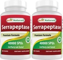 Best Naturals Serrapeptase 40000 SPUs 180 Capsules (180 Count)