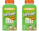 Flintstones Sour Gummies Kids Vitaminer, Gummy Multivitamin til Børn med Vitaminer A, B6, B12, C, D & mere, 180ct (Pack of 2)