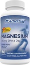 Magnesium Supplement Complex MGSPORT- Hoge absorptie met vitamines B6, D, E - Verlicht Beenkrampen en spierondersteuning - 60 porties