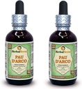 PAU d'arco (Tabebuia impetiginosa) 甘油酸,干巴克无酒精液体提取剂(Brand name: Herbalterra, proudly made in USA) 2x2 fl.oz (2x60 ml)