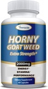 Extra forza Horny Goat Weed Extract - enerxía, rendemento e impulsor Stamina - con Maca, L-Arginine, Tongkat Ali para homes e mulleres - 60 cápsulas