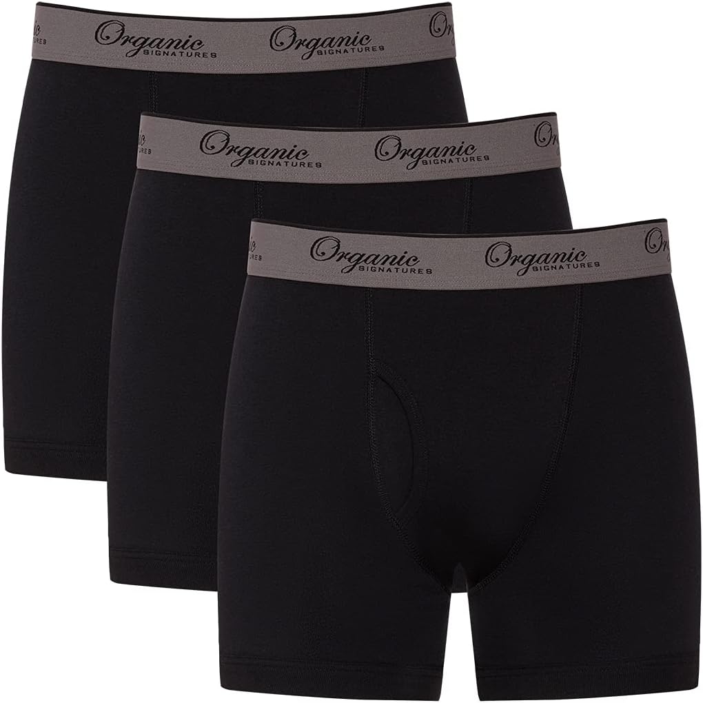 Sygnatura organiczna 3- pack miękkie komfortowe męskie 100% Organic Cotton Boxer Briefs