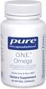Encapsulacións puras O.N.E. Omega - Suplemento de aceite de peixe para a saúde cardíaca, articulacións, pel, ollos e cognición* - concentrado de aceite de peixe con EPA e DHA - 30 cápsulas Softgel.