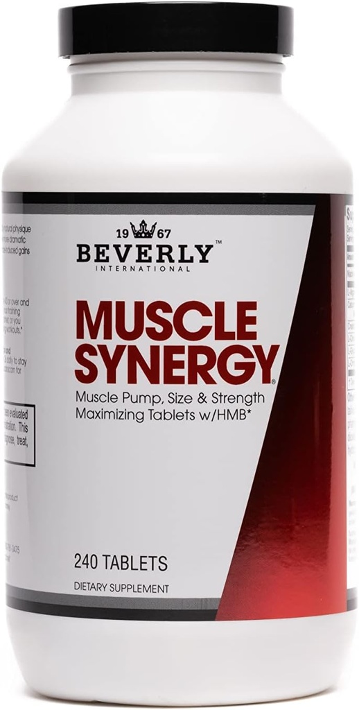 Beverly International Muscle Synergy 240 TABS (15 Servings) Kliinisesti annostellut ainesosat - HMB, L-arginiini, L-sitrulliini, Creatiini Monohydraatti, L-Ornitiini. Isommat ja viimeiset pumput.