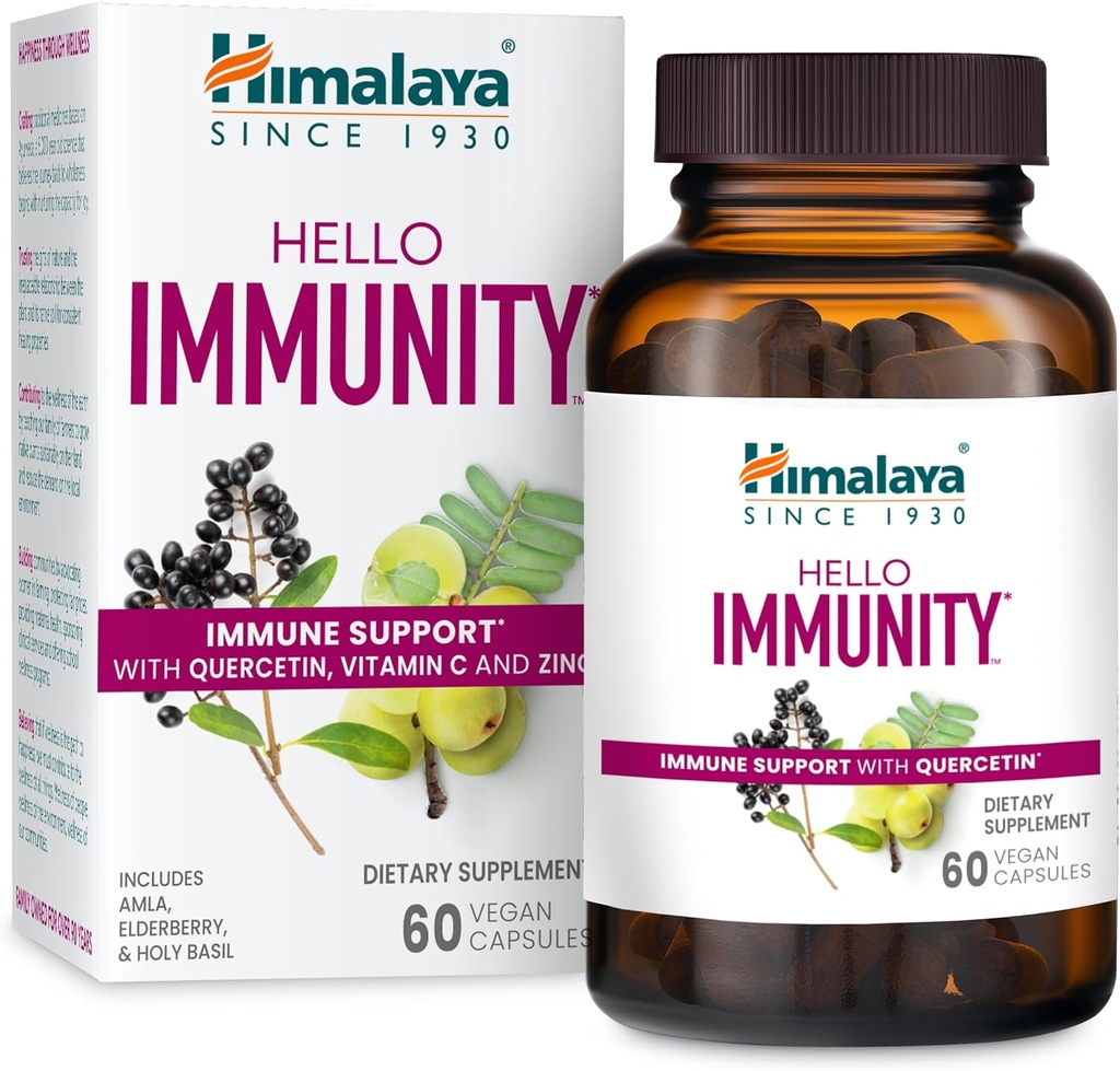 อัลมาลัย สวัสดี Immunity with Quercetin, 60 Day Sourtive - Herbal Immun Supplement, Bioflonoid and Antooxidant for Immunitity and Daily Wellness - Dailan, Not-GMO, Glutene Free, 500 mg, 60 Caplets