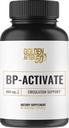 Golden After 50 BP-Activate - Suplemento de óxido nítrico com Aminoácidos Essenciais - Circulação de Sangue e Suplemento de Apoio à Saúde do Coração - 60 Cápsulas - 800mg L Arginina, AAKG, L Citrulina