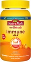 Nature faite Wellblends ImmuneMAX Gummies, vitamine C 1000mg + zinc, sélénium, et vitamine D3 5000 UI, supplément de soutien immunitaire, 42 Gummies