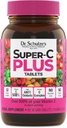 Tohtori Schulzen Super-C Plus - C-vitamiini täydentää immuunitukea - ihon terveys ja antioksidantti tuki - korkean tehon Formula - Plant-Based Superfood - Gluteeniton & Vegan - 60 Count (20 Servings)