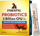 Probiotiques pour les chiens et les chats, 5 milliards UFC, Vétérinaire formulé, Digestion et santé immunitaire, Gut Flora Balance, Tous les Probiotiques naturels en poudre, Poulet foie saveur, 20 bâtons