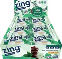 Zing Dark Chocolate Mint Kids Protein Bars, Gluten Free 100 Calorie Mini Bars with High Protein, Vegan Nutrition Bars, Dairy Free Plant Based Protein, Kosher, Low Sugar, No Sugar Alcohols-18 count