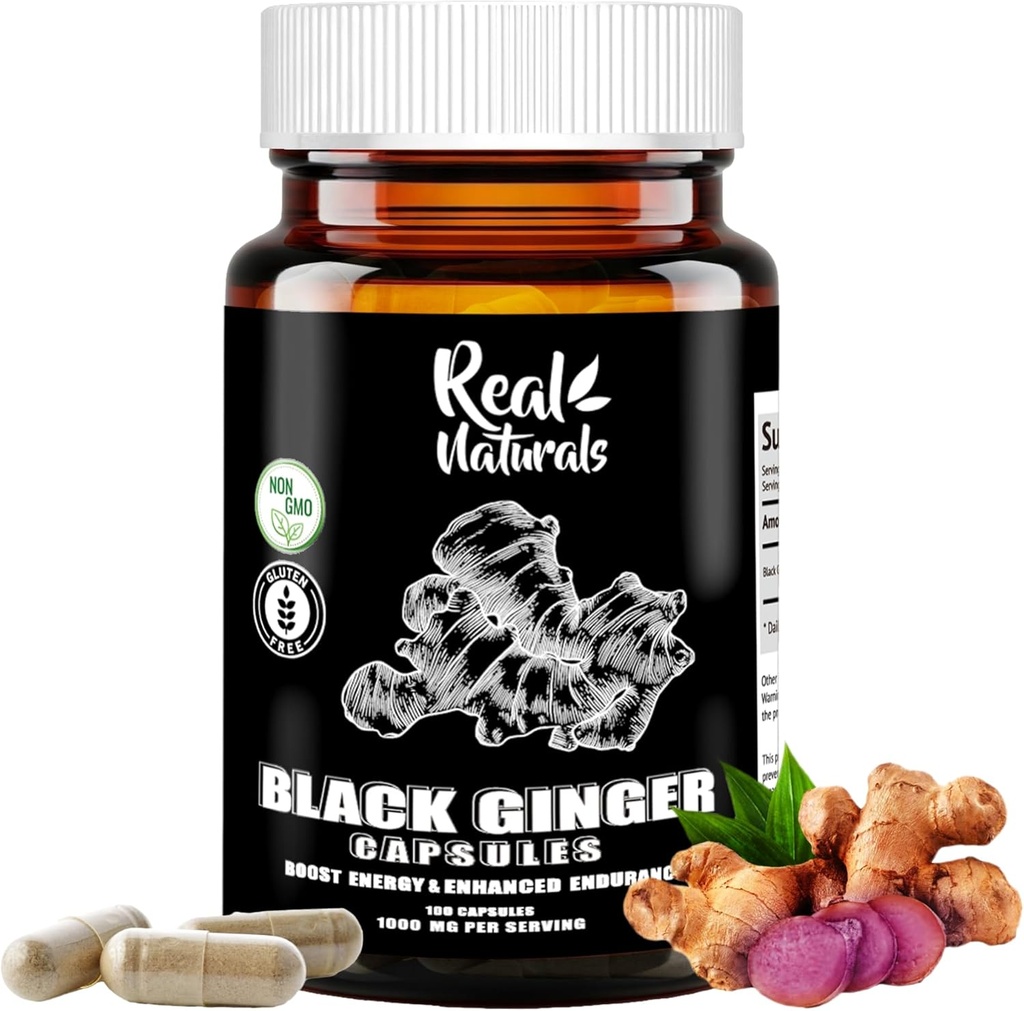 Ginger negre per a Men Capule 500 mg (100 Capsules) Vegan kaempferia parviflara Black Extrave Ginger Capsules per a la finalitat i el rendiment global